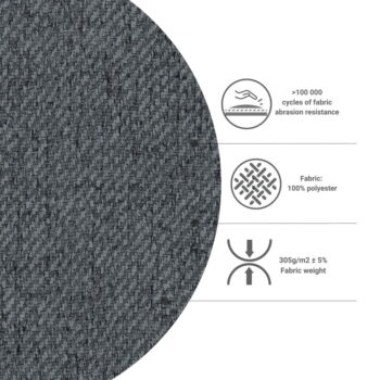 Sivá čalúnená jednolôžková posteľ 90x200 cm Scala – Maison de Rêve – Obrázok 3