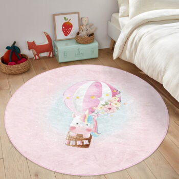 Ružový detský koberec ø 120 cm Comfort – Mila Home - Image 5