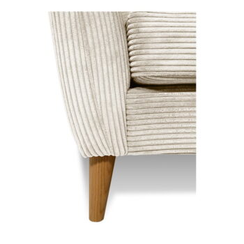 Biela menčestrová pohovka 206 cm Paris – Scandic - Image 7