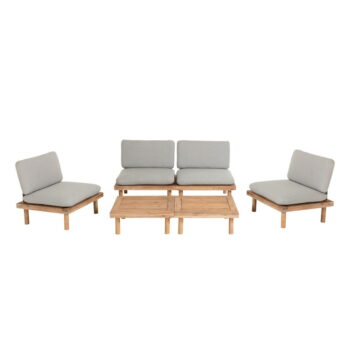 Set sivého záhradného nábytku s konštrukciou z akáciového dreva Kave Home Viridis - Image 6