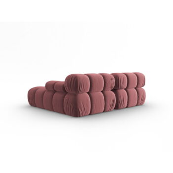 Ružová zamatová rohová pohovka (pravý roh) Bellis – Micadoni Home - Image 4