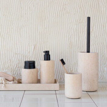 Krémovobiely mramorový dávkovač mydla 200 ml Marble - Mette Ditmer Denmark - Image 4