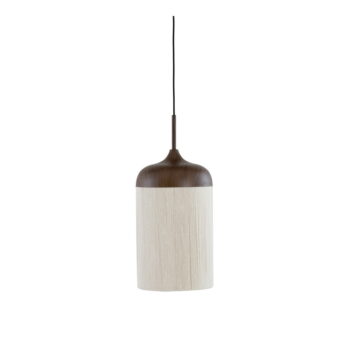 Tmavohnedé závesné svietidlo s textilným tienidlom ø 22 cm Dania – Light & Living – Obrázok 4