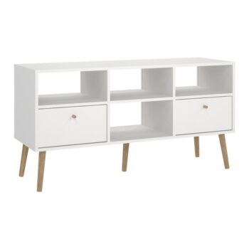 Biely TV stolík 117x61 cm Bodo – Tvilum – Obrázok 5