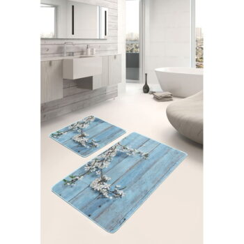 Modré kúpeľňové predložky v súprave 2 ks 60x100 cm – Mila Home - Image 4