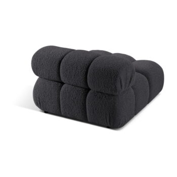Antracitový modul pohovky z textílie bouclé (stredový diel) Bellis – Micadoni Home - Image 4