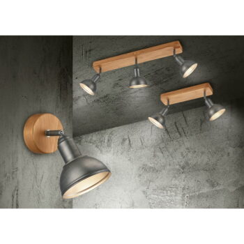 Bodové svietidlo v tmavosivo-prírodnej farbe 11x33 cm Delhi – Trio – Obrázok 2