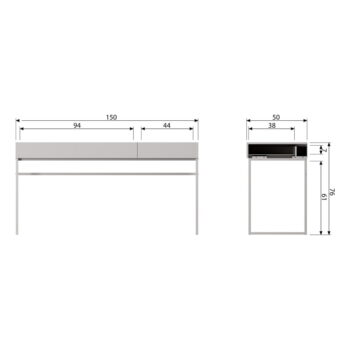 Pracovný stôl 50x150 cm Basic – vtwonen – Obrázok 7