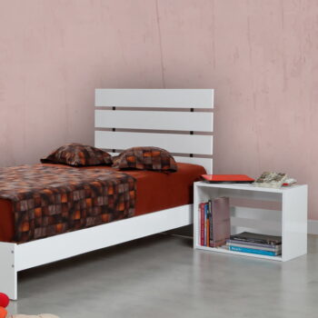Biela jednolôžková posteľ 120x200 cm Fuga – Kalune Design – Obrázok 4