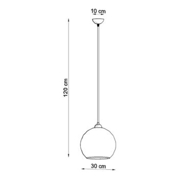 Biele závesné svietidlo so skleneným tienidlom ø 30 cm Bilbao – Nice Lamps - Image 7