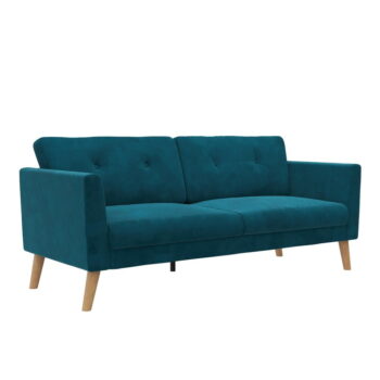 Modrá zamatová pohovka 82 cm Gloria – CosmoLiving by Cosmopolitan - Image 2