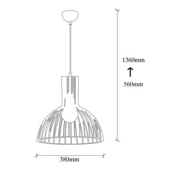 Čierne závesné svietidlo s kovovým tienidlom ø 38 cm Fellini – Opviq lights - Image 5