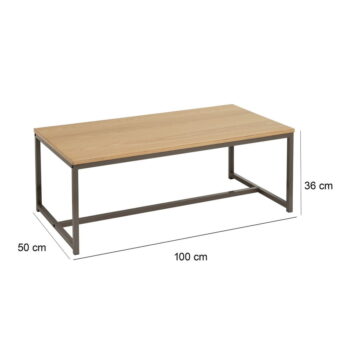 Konferenčný stolík v prírodnej farbe 50x100 cm – Casa Selección - Image 4