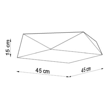 Biele stropné svietidlo 45x45 cm Koma – Nice Lamps - Image 4