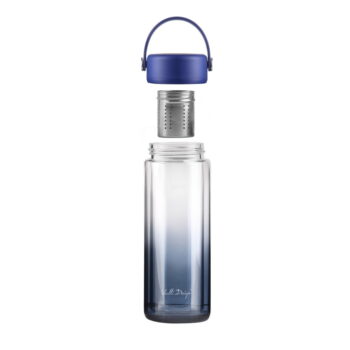 Modrá sklenená fľaša 350 ml Fuori – Vialli Design - Image 4