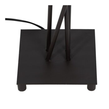 Čierno-krémová stojacia lampa s textilným tienidlom (výška 138 cm) – Ixia – Obrázok 8