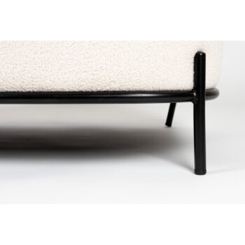 Krémová pohovka z textílie buklé 125 cm Polly – White Label - Image 8