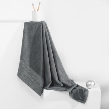 Tmavosivý froté bavlnený uterák 50x90 cm Aria – AmeliaHome - Image 3