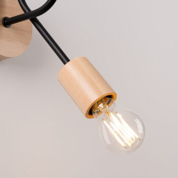 Nástenné svietidlo v čierno-prírodnej farbe Tumber – Nice Lamps - Image 9