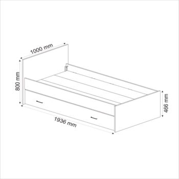 Biela detská posteľ s výsuvným lôžkom 90x190 cm Sofia – Kalune Design - Image 6