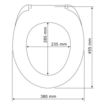 WC sedadlo s jednoduchým zatváraním Wenko Astera, 45,5 × 38 cm - Image 4