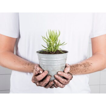 Kovový kvetináč ø 14 cm – Esschert Design – Obrázok 3