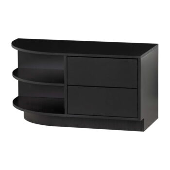 Čierny modulárny TV stolík z borovicového dreva 78x40 cm Finca – WOOOD - Image 4