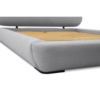 Sivá čalúnená dvojlôžková posteľ s roštom 140x200 cm Odette – Scandic – Obrázok 5