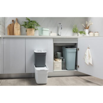 Biely odpadkový kôš na triedený odpad z recyklovaného plastu 10 l Ready To Collect – Curver - Image 8