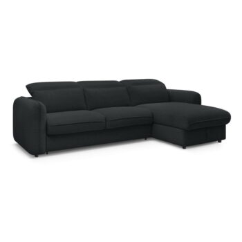Čierna rozkladacia rohová pohovka (variabilná) Achille – Bobochic Paris - Image 10