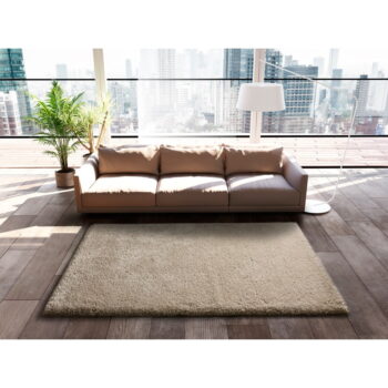 Béžový koberec 150x80 cm Shaggy Reciclada - Universal - Image 2