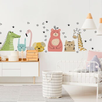 Detská samolepka na stenu Ambiance Animals Messengers of Love, 90 x 60 cm – Obrázok 3