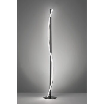 Čierna LED stmievateľná stojacia lampa (výška 144,5 cm) Bridge – Fischer & Honsel - Image 2