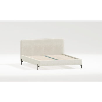 Béžová čalúnená dvojlôžková posteľ s roštom 200x200 cm Barker – Ropez - Image 2