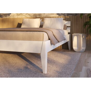 Biela dvojlôžková posteľ z borovicového dreva 180x200 cm Torino – Olivia Living – Obrázok 3