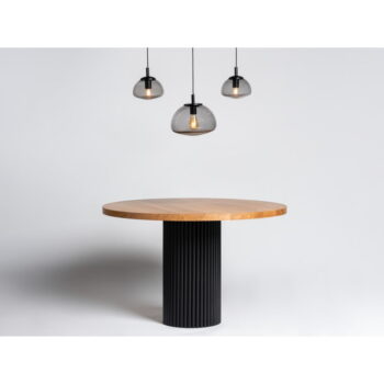 Čierne závesné svietidlo so skleneným tienidlom Flin – CustomForm – Obrázok 2