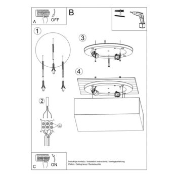 Biele stropné svietidlo 25x25 cm Mitra – Nice Lamps – Obrázok 6