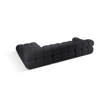 Antracitovosivá modulárna rohová pohovka z textílie bouclé (pravý roh) Bellis – Micadoni Home - Image 4