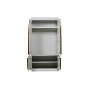 Svetlosivá šatníková skriňa s pántovými dverami z borovicového dreva 110x215 cm Organize – BePureHome - Image 3