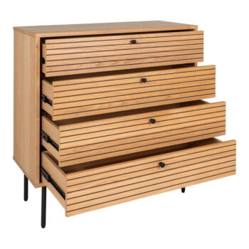 Vysoká komoda v dekore duba v prírodnej farbe 80x85 cm Kyoto – House Nordic – Obrázok 2