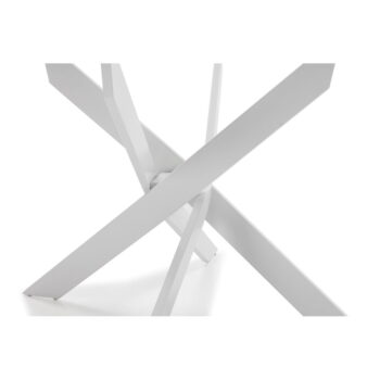 Okrúhly jedálenský stôl so sklenenou doskou 120x120 cm Ruth - Marckeric – Obrázok 3