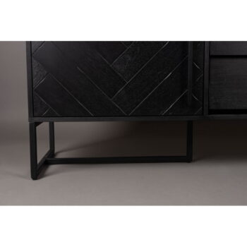 Čierna nízka komoda v dekore exotického dreva 180x80 cm Class - Dutchbone - Image 7