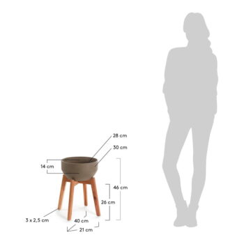 Kvetináč v stojane Kave Home, výška 40 cm - Image 6