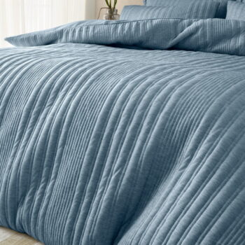 Modré obliečky na dvojlôžko 200x200 cm Tamba Stripe – Pineapple Elephant – Obrázok 5