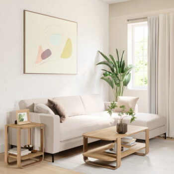 Konferenčný stolík z eukalyptového dreva v prírodnej farbe 55x109 cm Bellwood - Umbra - Image 11