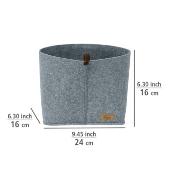 Sivý textilný organizér Wenko Felt, 24 x 16 cm - Image 8