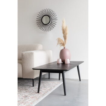Čierny konferenčný stolík s doskou v dubovom dekore 60x120 cm Fabio – White Label - Image 9