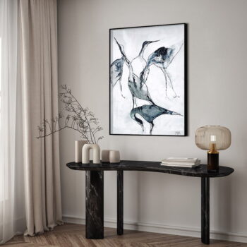Plagát v ráme 50x70 cm Crane – Malerifabrikken - Image 2