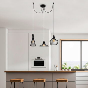 Čierne závesné svietidlo Mezopotamya – Opviq lights - Image 5