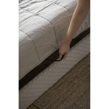 Béžová čalúnená jednolôžková posteľ s úložným priestorom s roštom 90x200 cm Sleepy Luna – Miuform – Obrázok 3